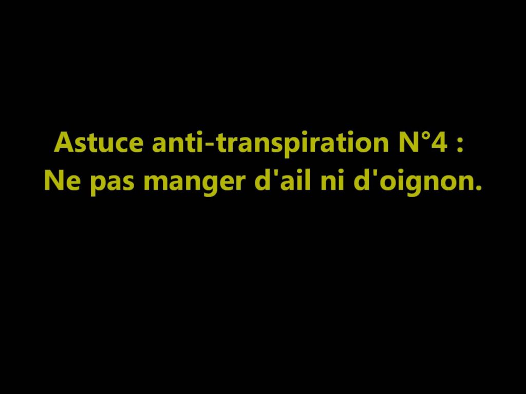 Comment ne pas transpirer du visage