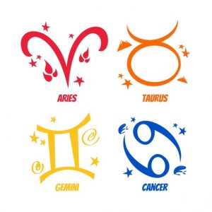 autocollants-signe-astrologique-dessin-anime-retro