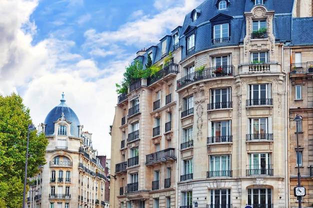 vue urbaine d'une construction historique à paris