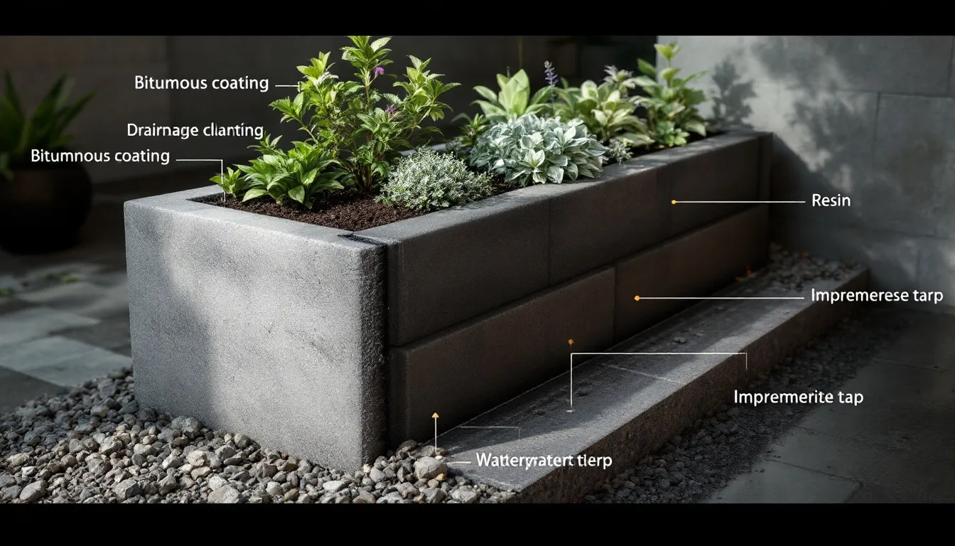 Etancheite Jardiniere Parpaing