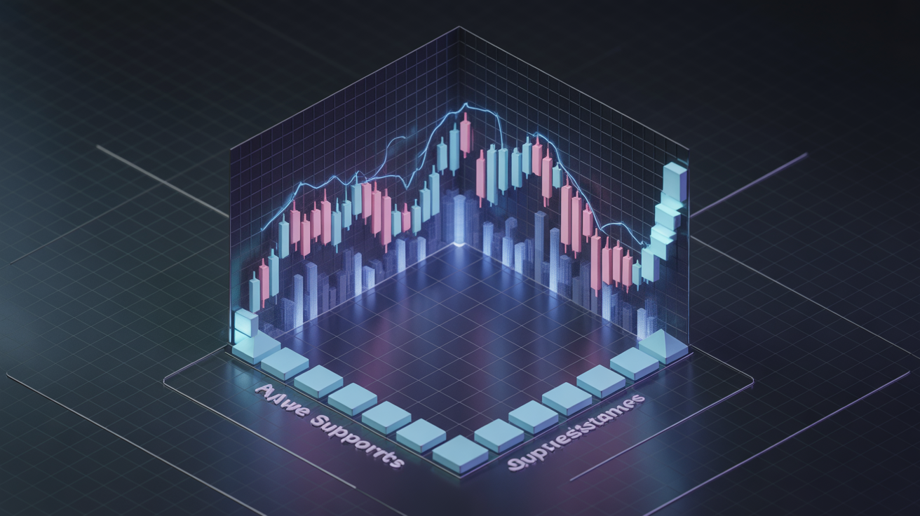 Graphique AAVE supports et resistances analyse marche