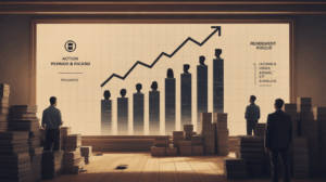 Graphique stylise action Pernod Ricard rendement et risque