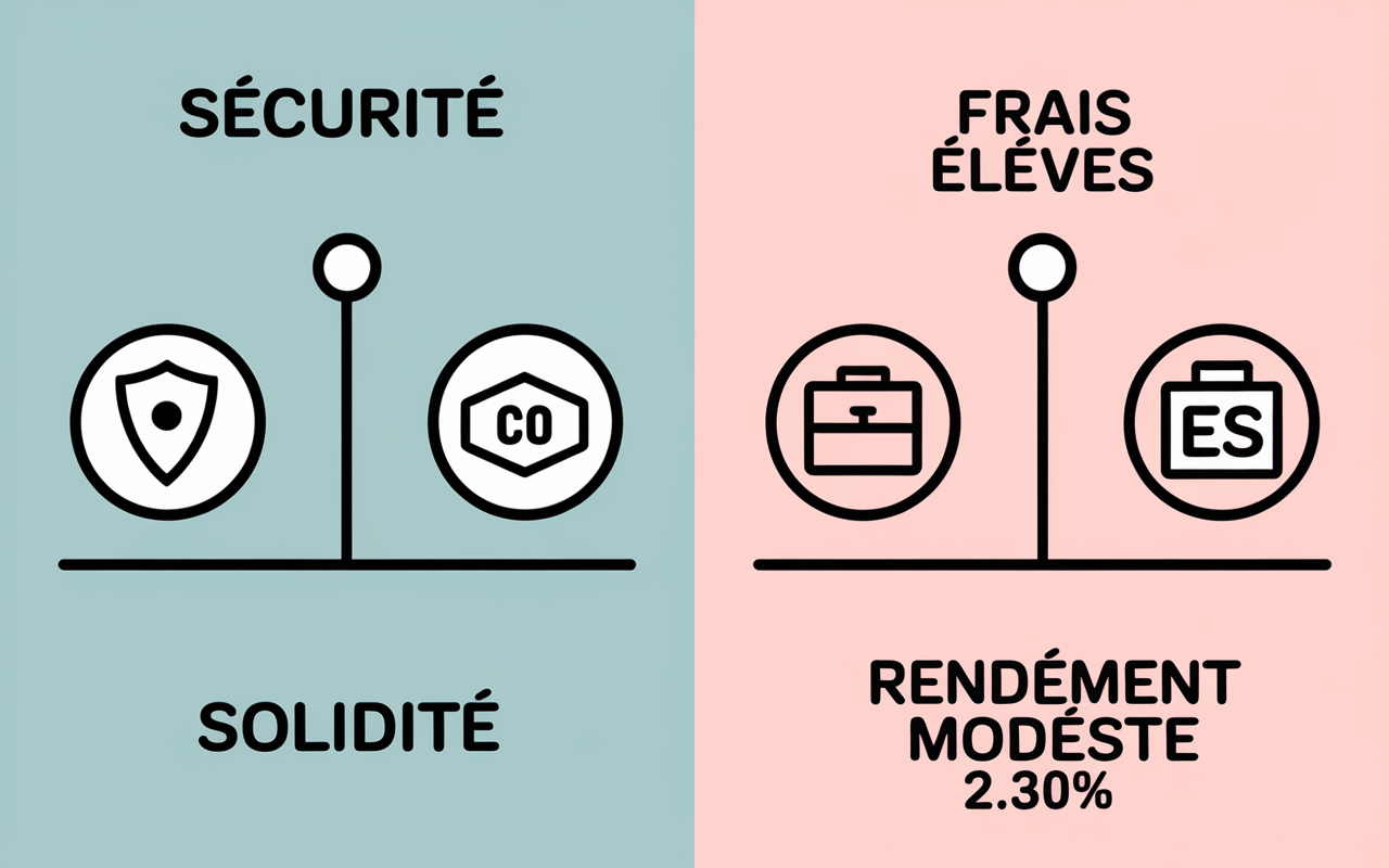 Balance sécurité frais élevés rendement 2.30% assurance vie Banque Postale