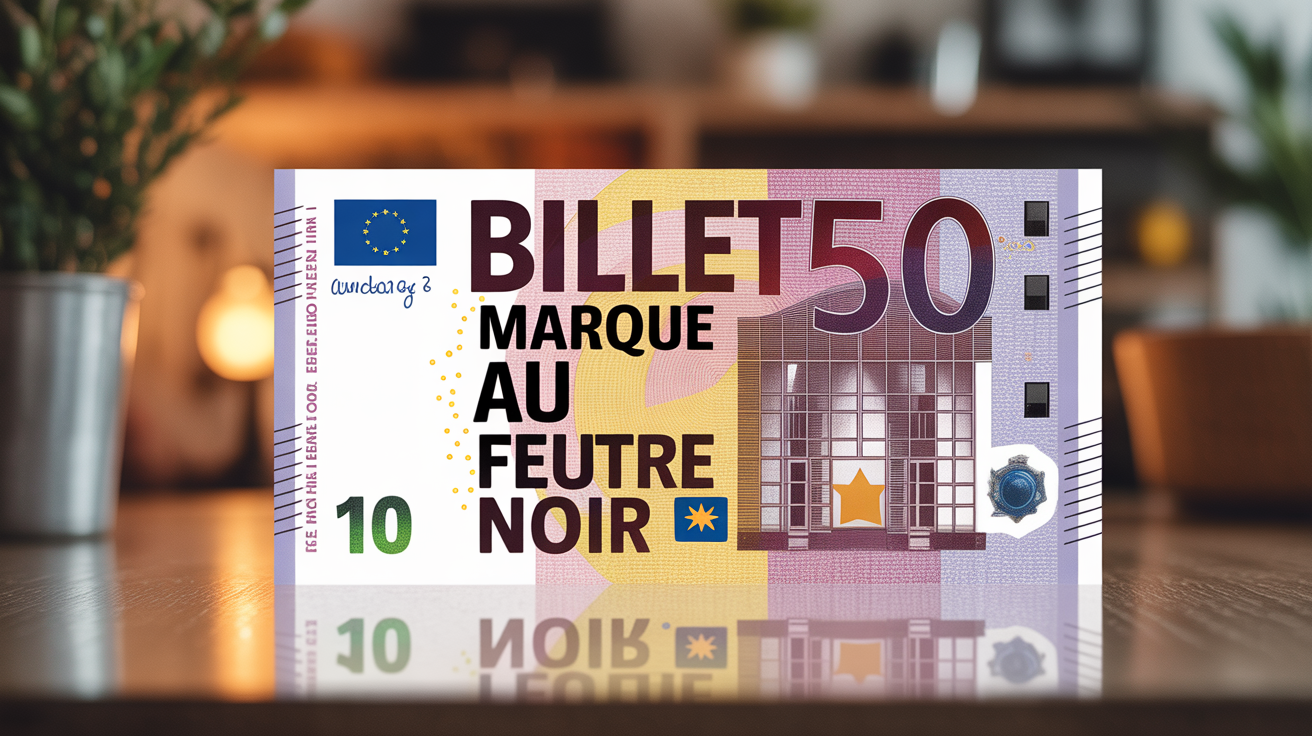 illustration billet marque au feutre noir europeen