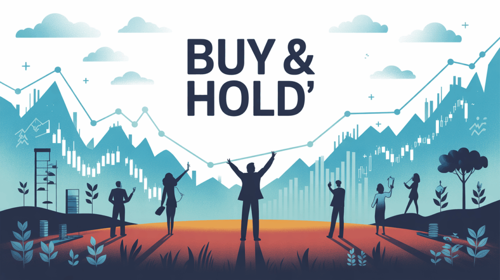 buy and hold horizon boursier illustration optimiste
