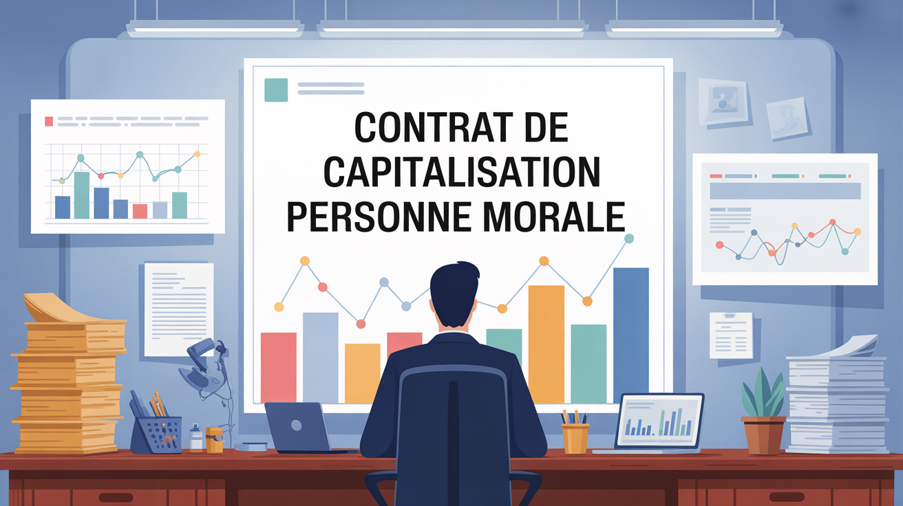 Illustration bureau entreprise contrat de capitalisation personne morale