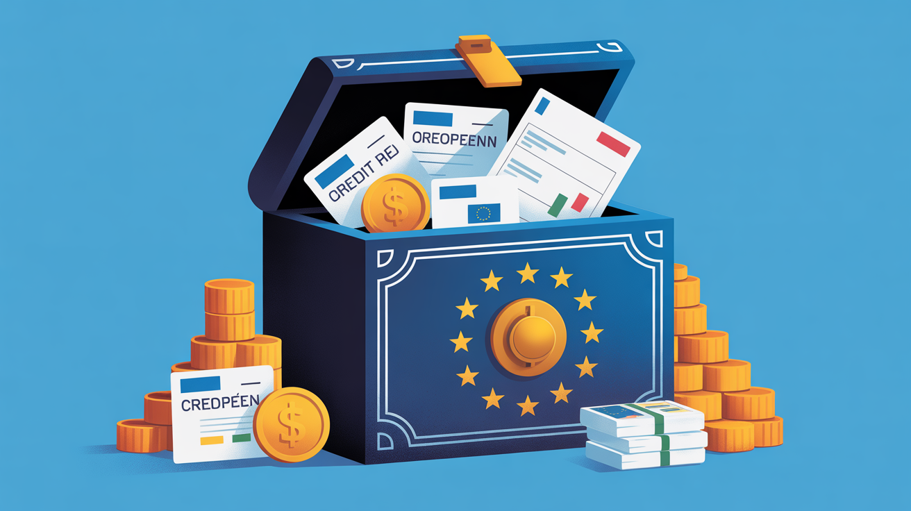 credit prive europeen illustration coffre obligations piechart