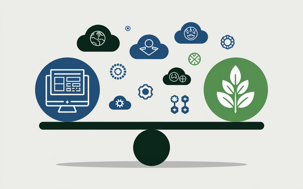 Balance critères ESG tech US puce feuille