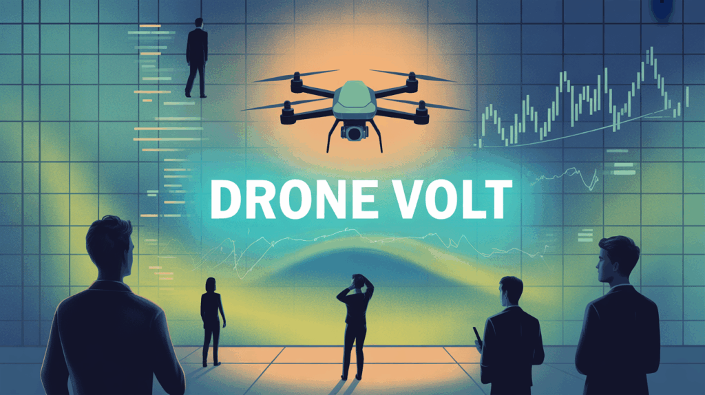 Illustration Drone Volt action bourse graphique