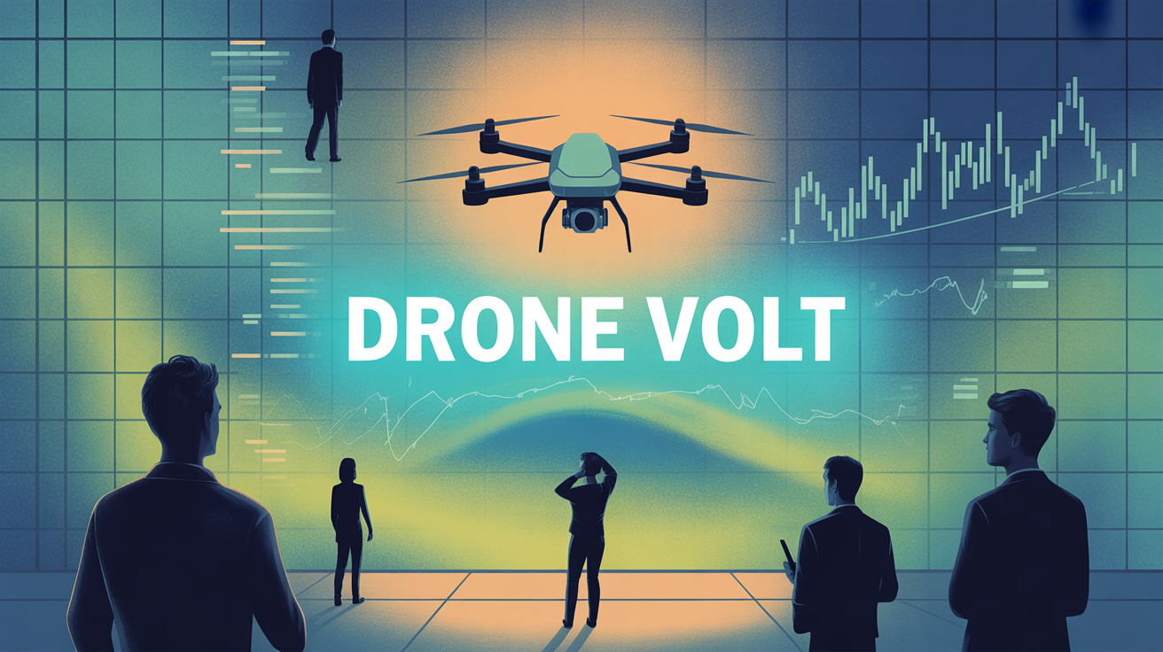 Illustration Drone Volt action bourse graphique