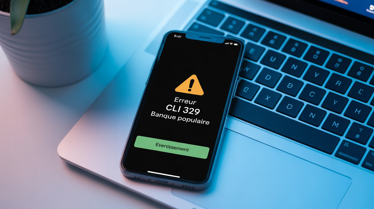 erreur cli 329 banque populaire alerte sur smartphone et ordinateur