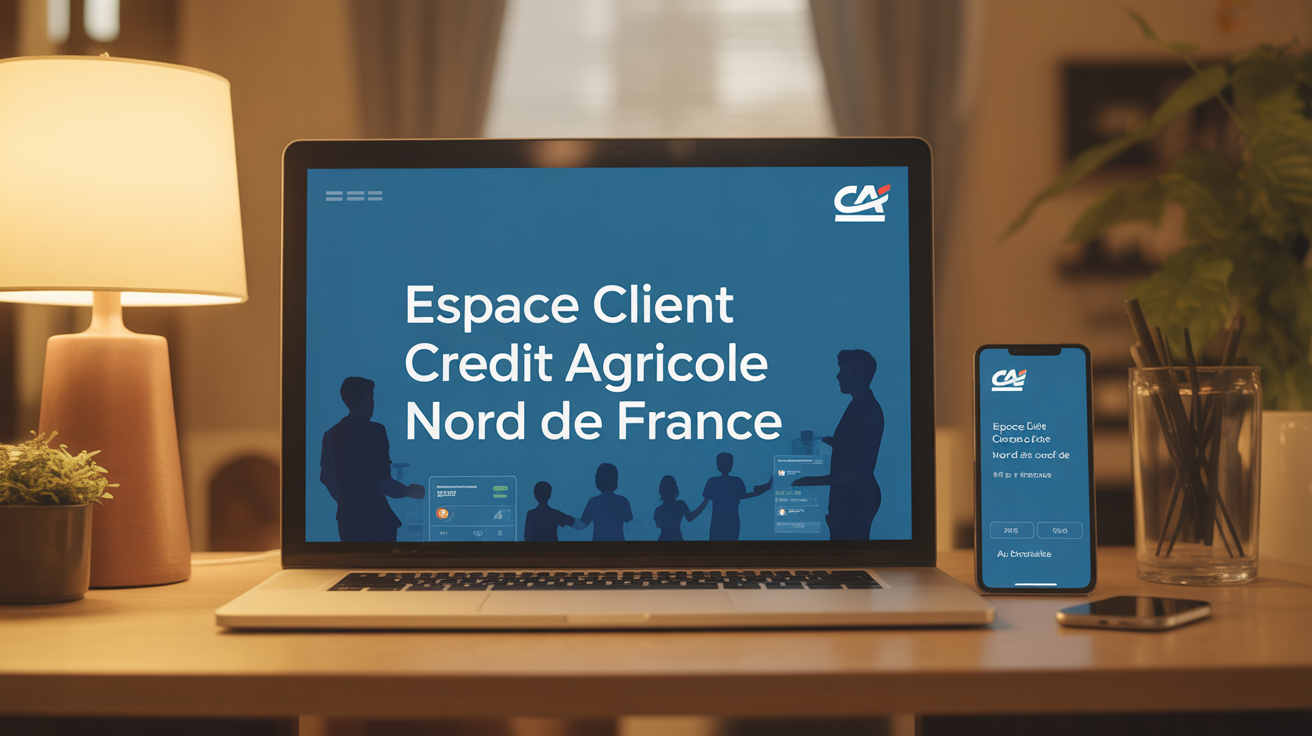 espace client credit agricole nord de france sur ordinateur et mobile