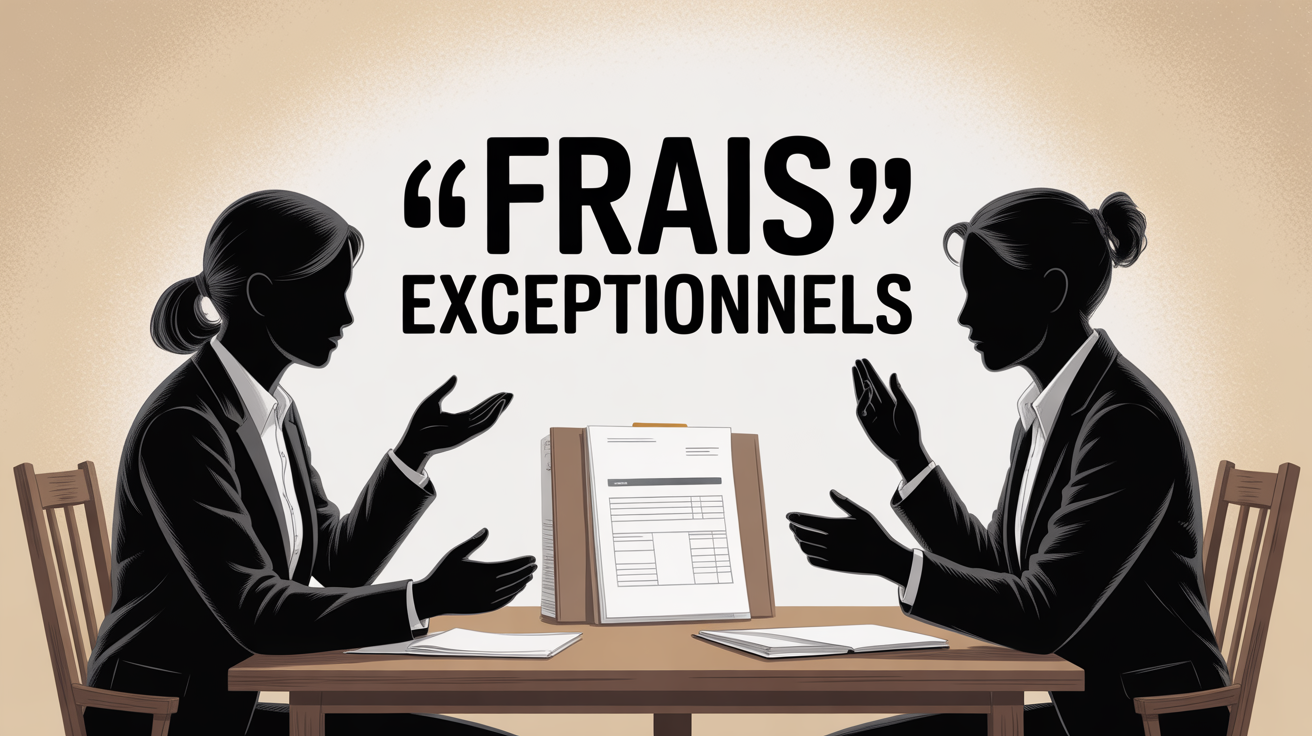 Illustration frais exceptionnels parents debat dossier facture