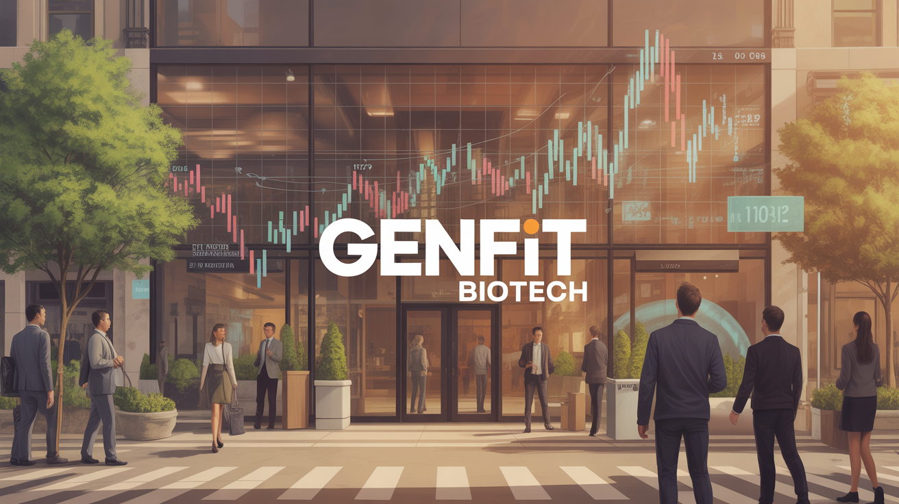 Illustration Genfit Biotech trading et graphisme financier