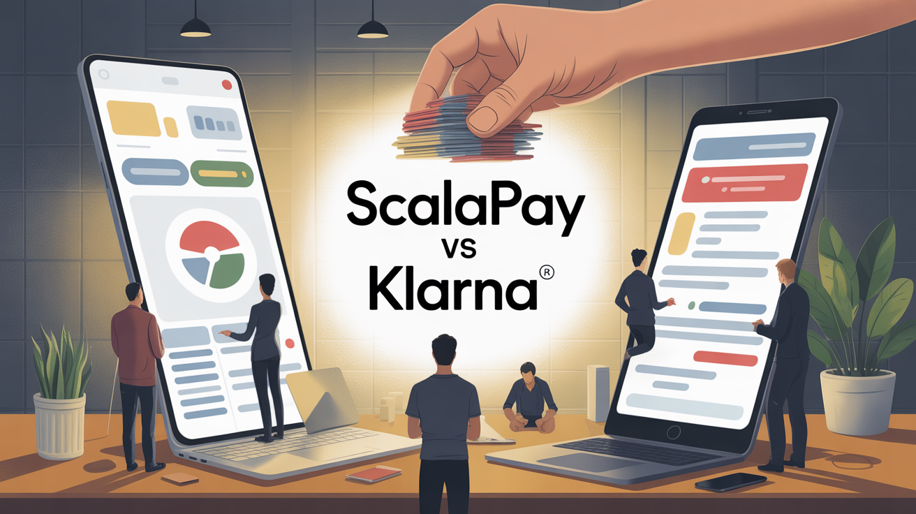 Illustration paiement fractionné Scalapay Klarna