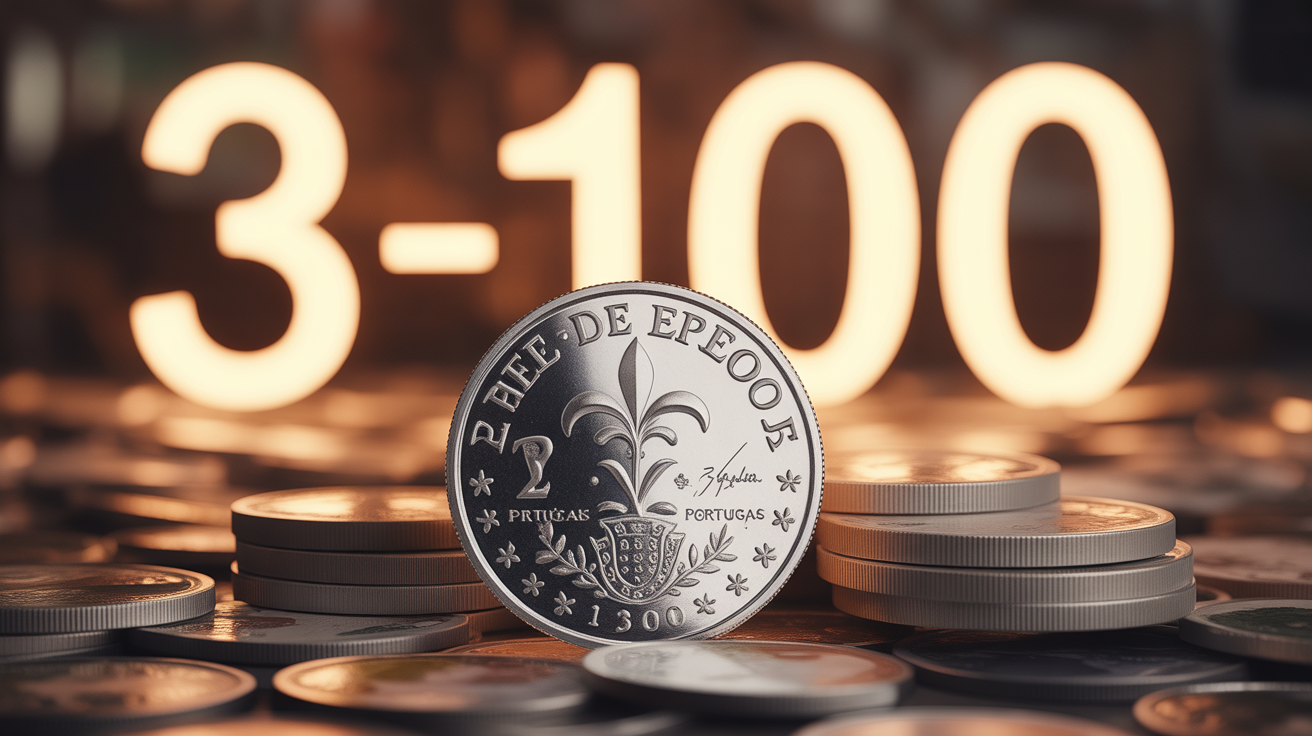 Pile pieces 2 euros fleur de lys Portugal 2025 valeur