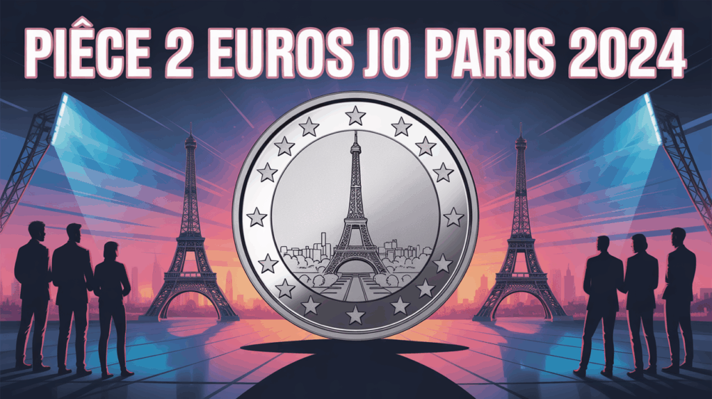 piece 2 euros jo paris 2024 collection tour eiffel illustration
