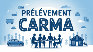 Illustration prelevement CARMA relevé bancaire famille assurance