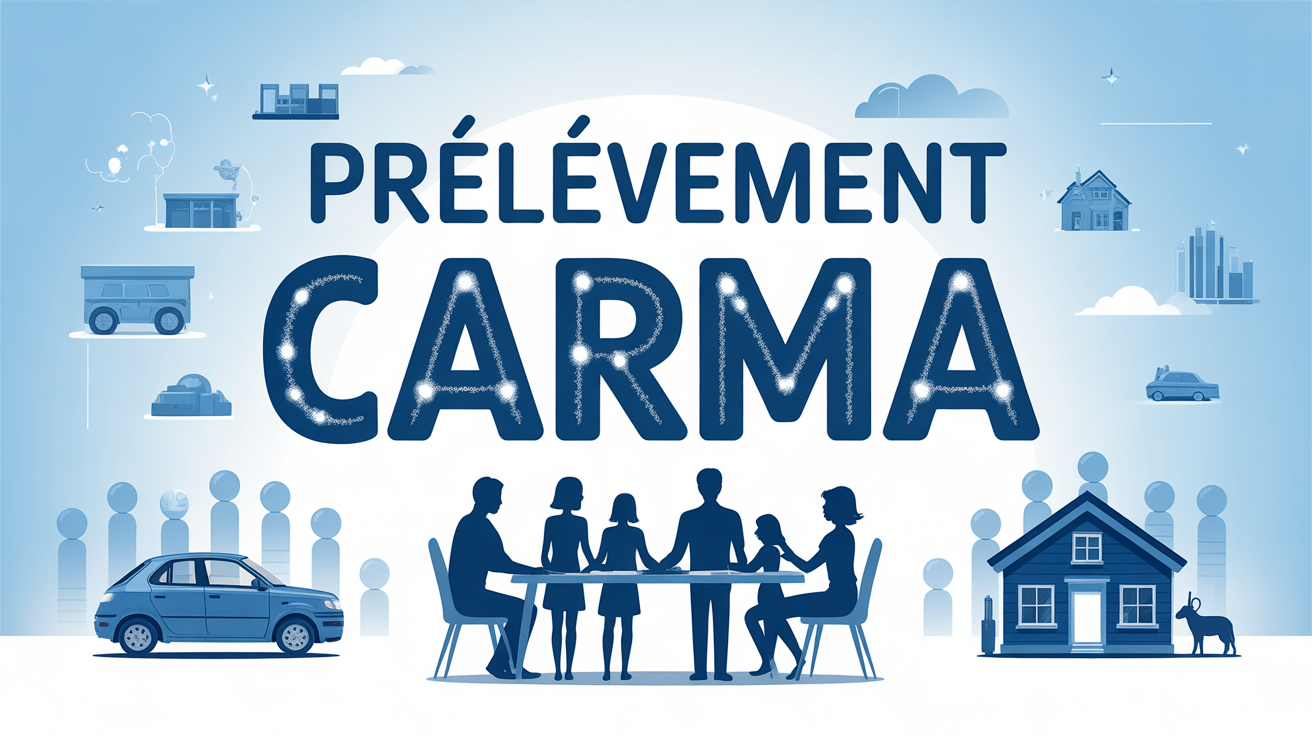 Illustration prelevement CARMA relevé bancaire famille assurance