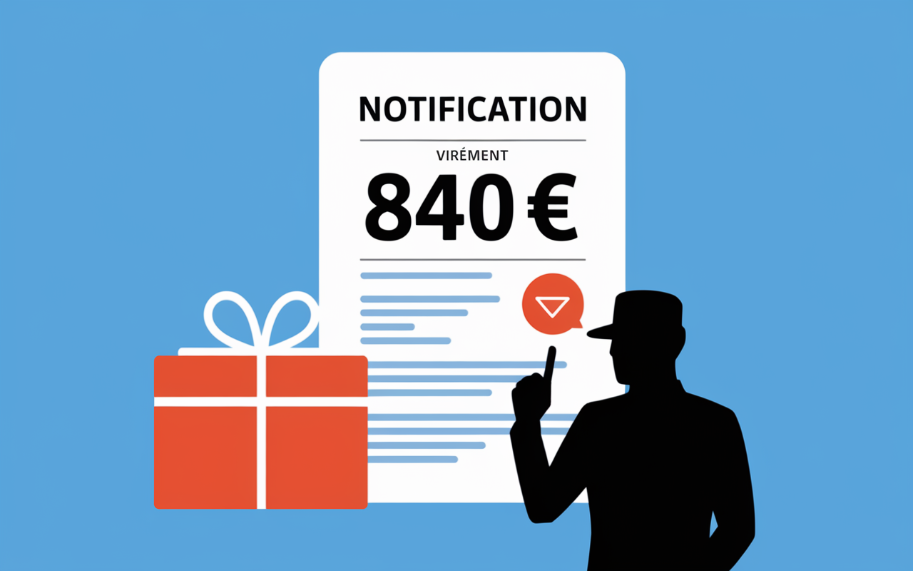 virement surprise recu bancaire cadeau interrogation