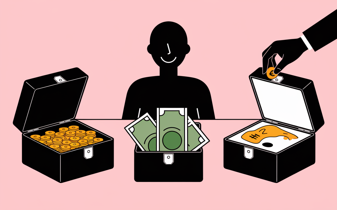 Placement investir 100 euros coffres illustrations