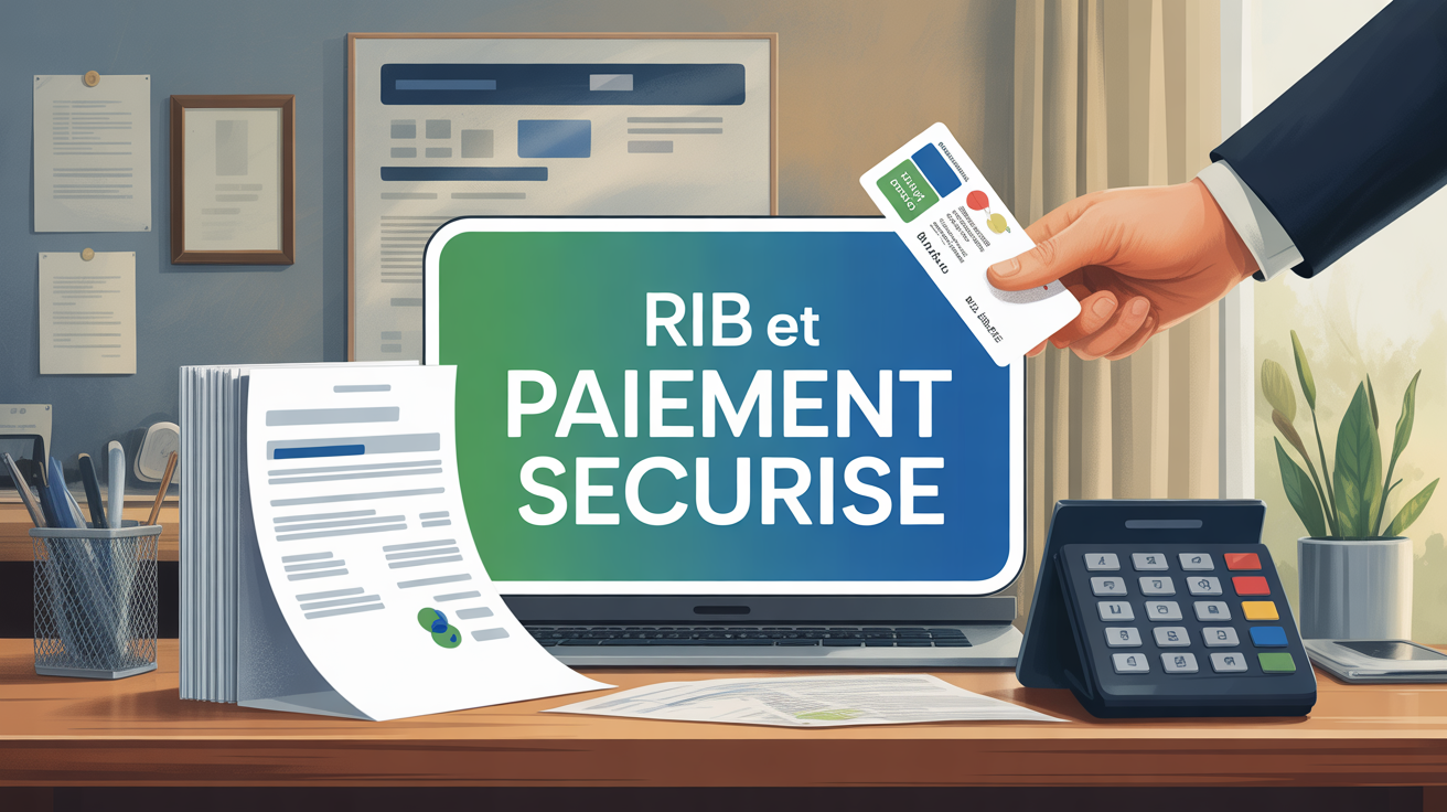 illustration RIB et paiement sécurisé moderne