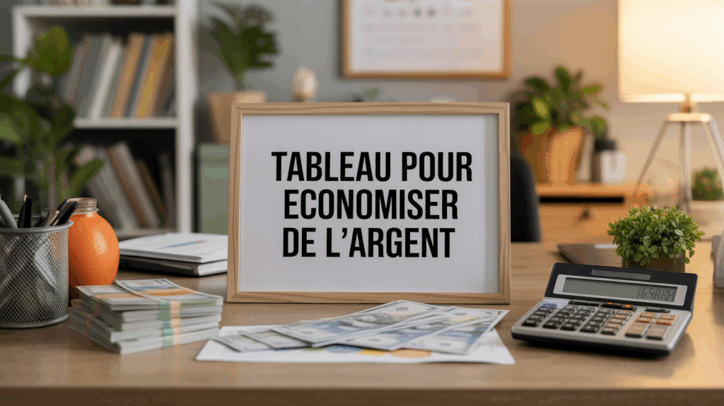 tableau pour economiser de l argent visuel motivant sur bureau