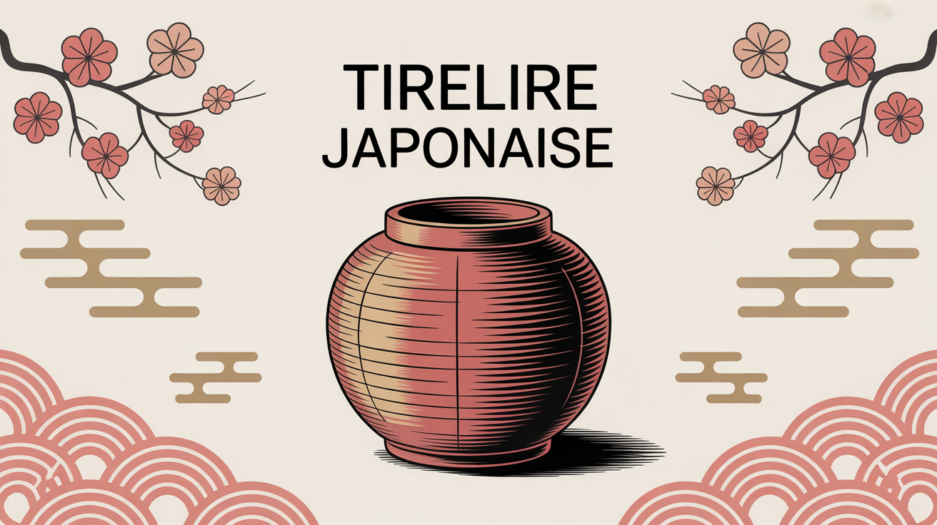 Tirelire japonaise artisanale branches cerisier SEO