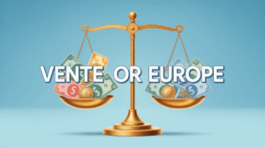 vente or europe illustration balance billets et bijoux