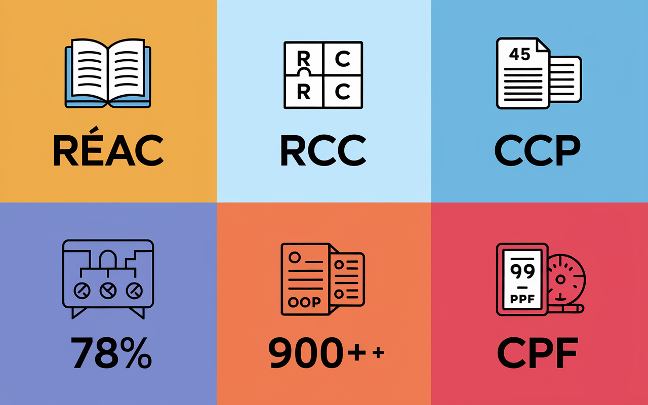 Banque DI AFPA certification REAC RC CCP RNCP CPF chiffres