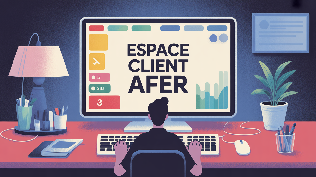 Illustration espace client AFER sécurisé sur ordinateur