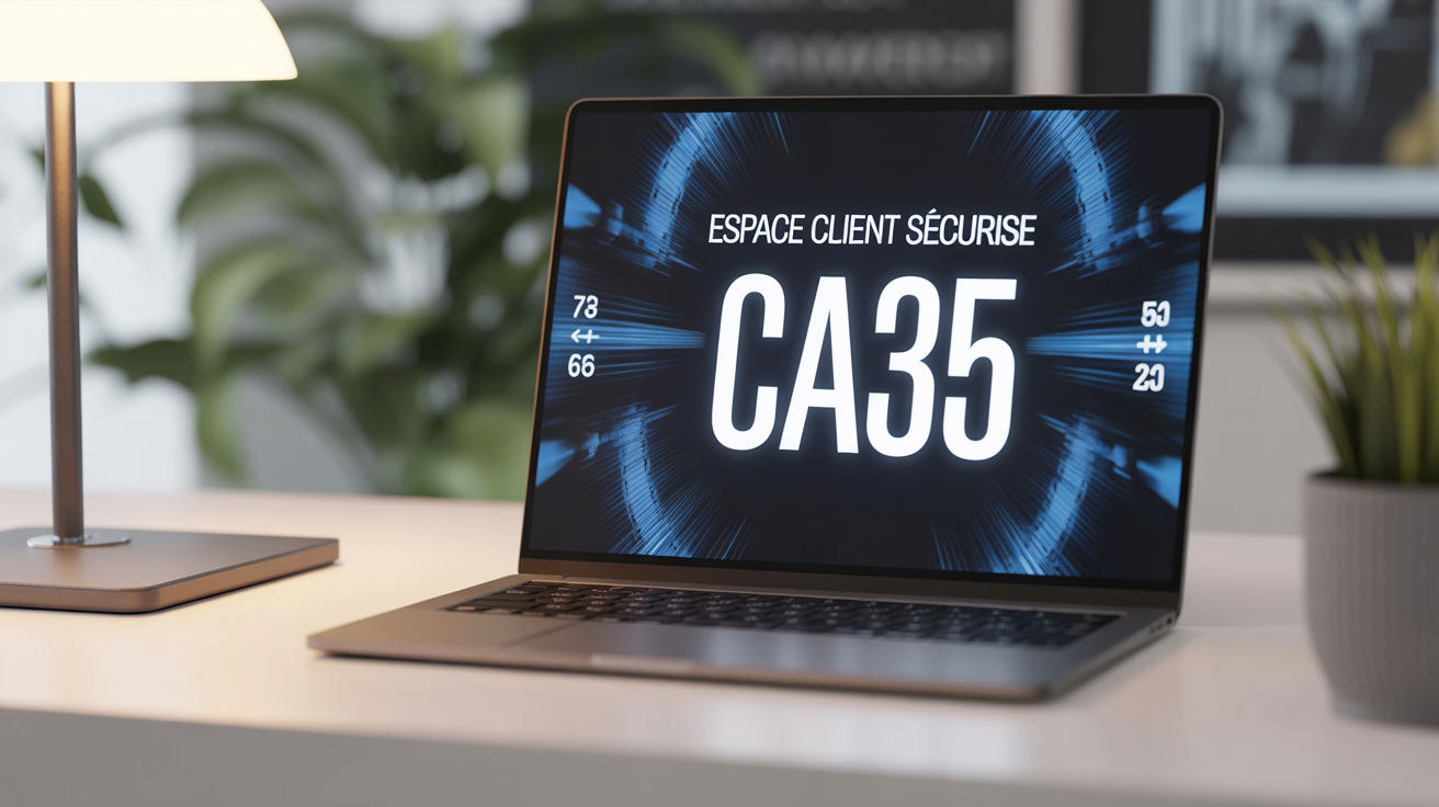 espace client sécurisé CA35 sur ordinateur