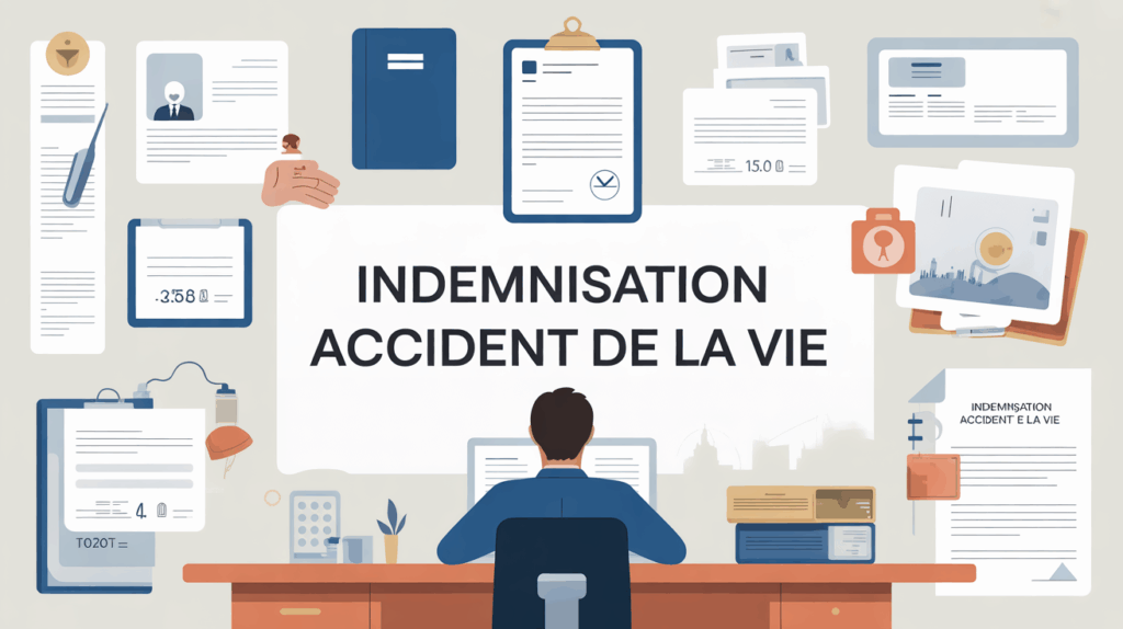 dossier indemnisation accident vie pacifica sur table