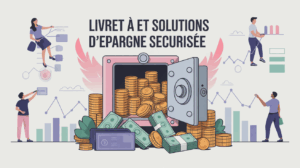 illustration coffre fort ouvert livret a solutions epargne securisee