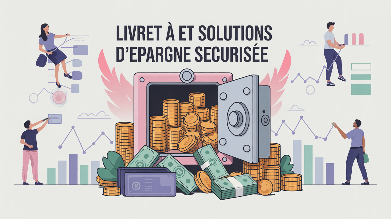 illustration coffre fort ouvert livret a solutions epargne securisee