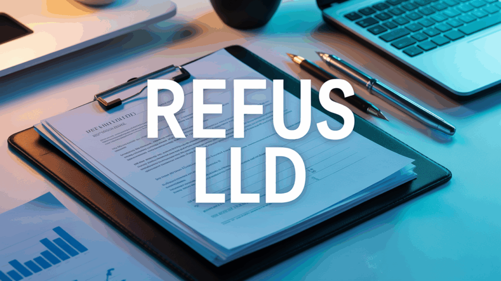 Dossier refus LLD sur bureau stylisé