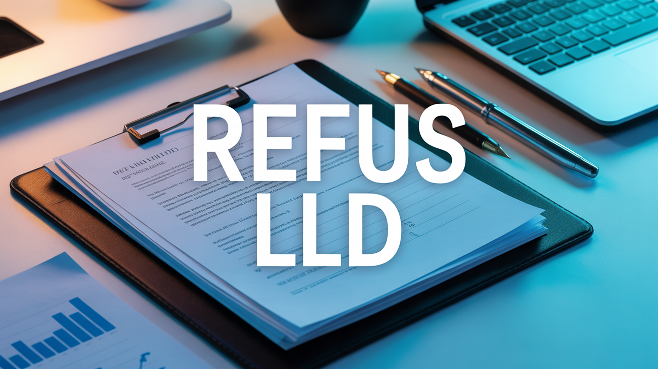 Dossier refus LLD sur bureau stylisé