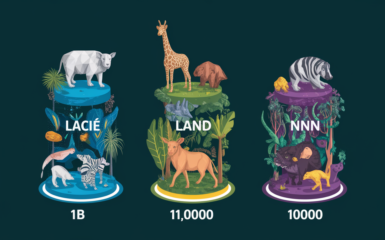 Tableau tokenomics ZOO LACIE LAND ADAZOO Cardano