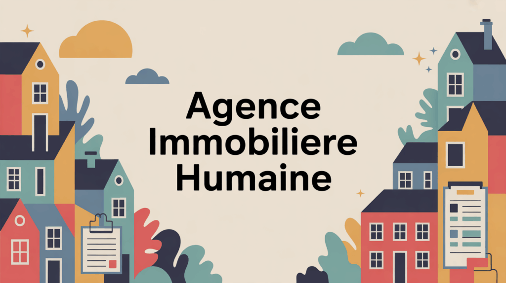 Agence immobilière humaine Patricia4RealEstate illustration ville
