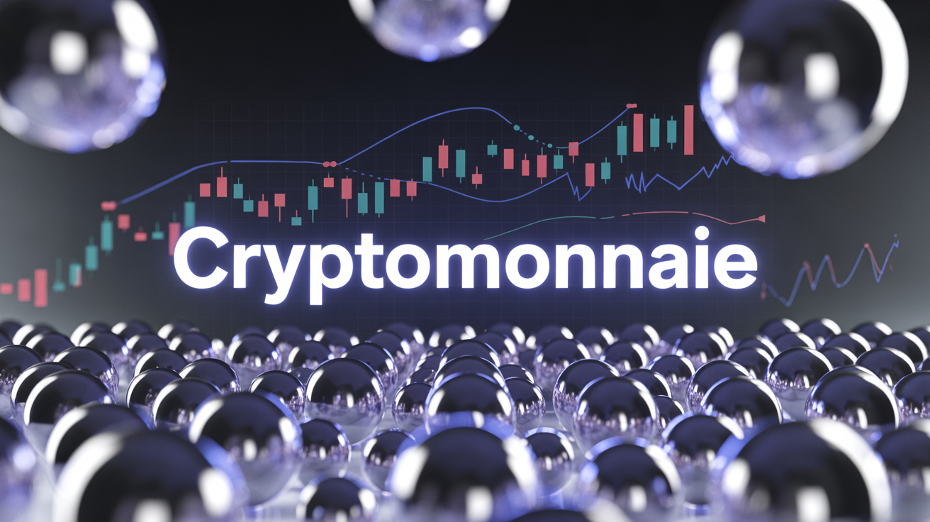 illustration bulle crypto cryptomonnaie fonds sombre