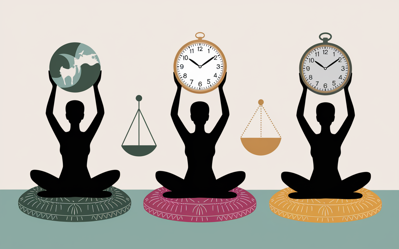 Investisseur heureux sérénité graphique horloge