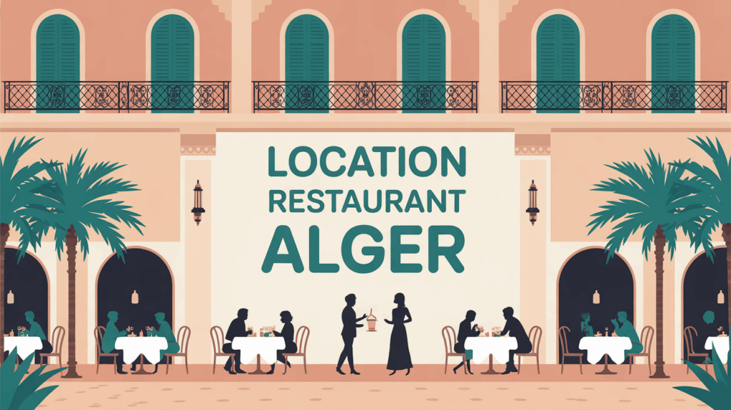 location restaurant alger facade terrasse palmiers