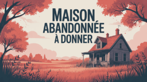 Vieille maison abandonnée à donner paysage rural mot-clé SEO