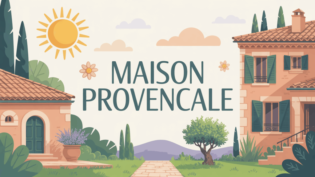 maison provencale murs pierre tuiles volets bois lavande
