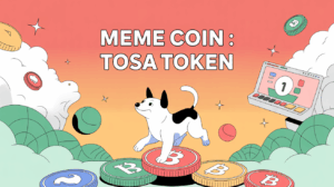 Chien japonais sur jetons crypto meme coin tosa token