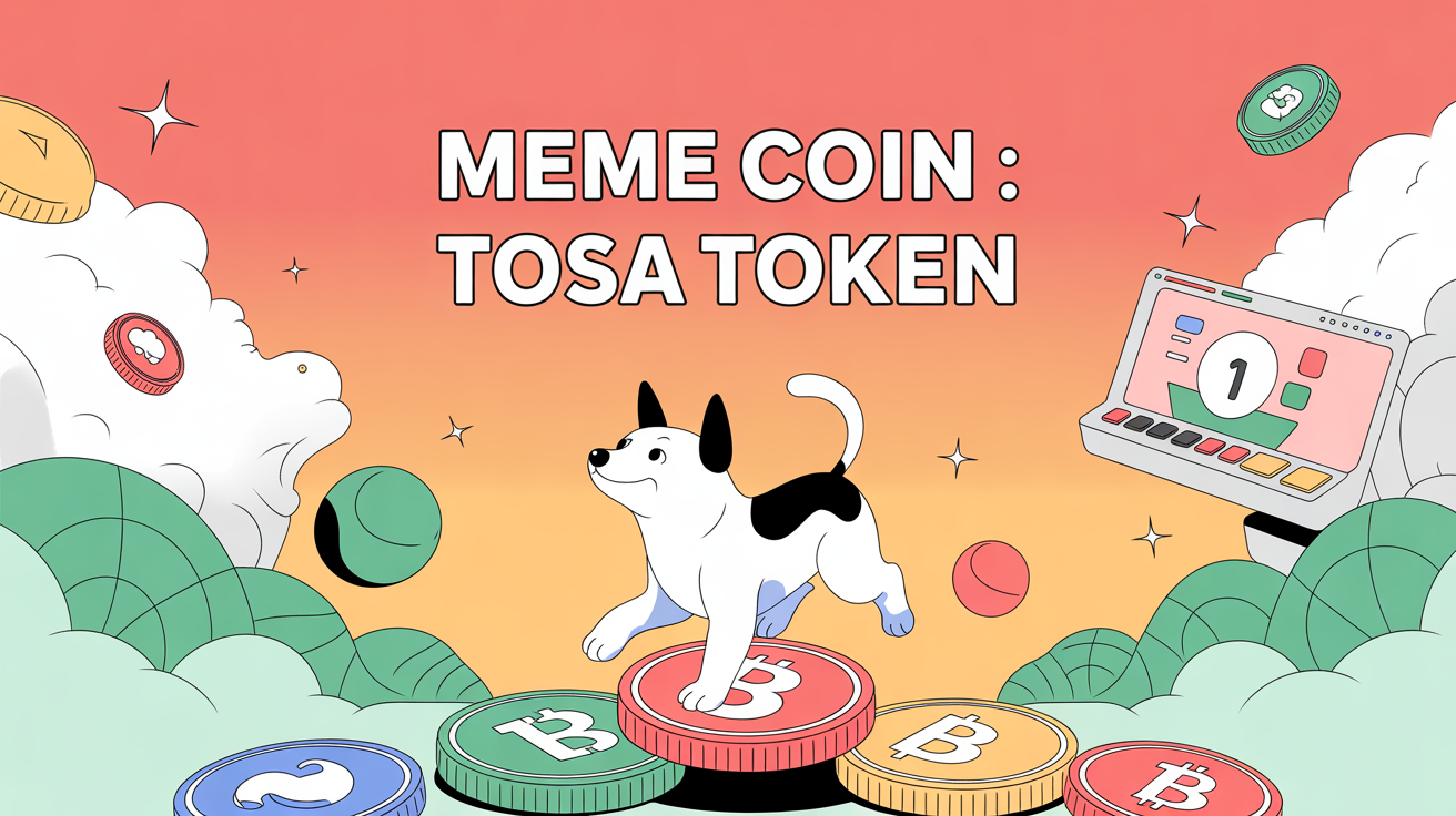 Chien japonais sur jetons crypto meme coin tosa token