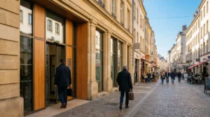 Agence Crédit Agricole Lorraine rue commerçante clients