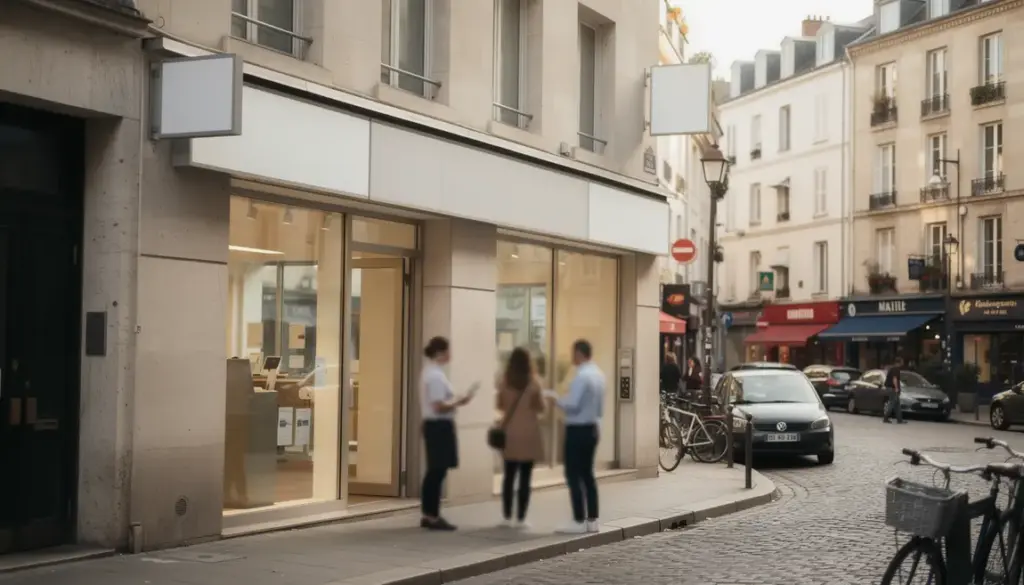 Façade agence immobilière Nantes, ambiance professionnelle