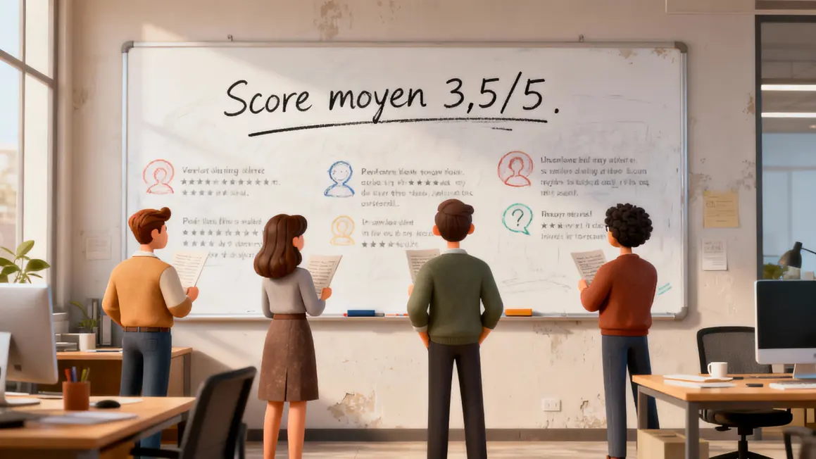 Avis clients Crédit Agricole tableau note score 3,5