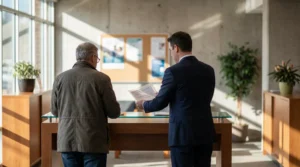 Remise d’un chèque de banque Crédit Agricole sécurisé en agence